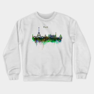 Paris Skyline watercolor Crewneck Sweatshirt